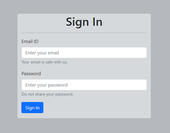 bootstrap login page